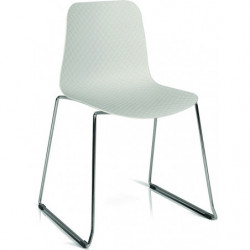 912  Chromed steel chair frame, polyethylene 3 colours seat