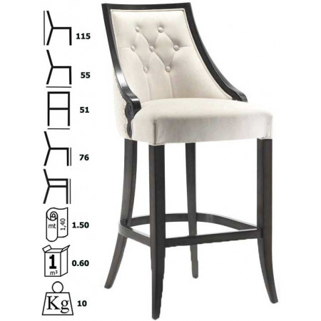 052SG  Beech wood raw or finished stool