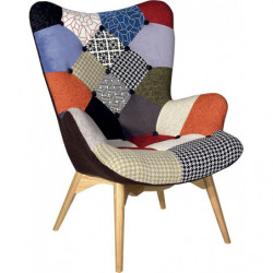 915 patchwork upholstered armchair