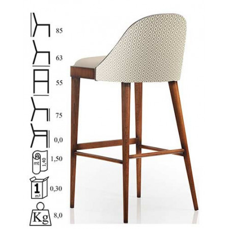 061SG  Beech wood raw or finished stool