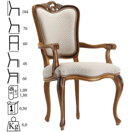 068C  Beech wood raw or finished armchair