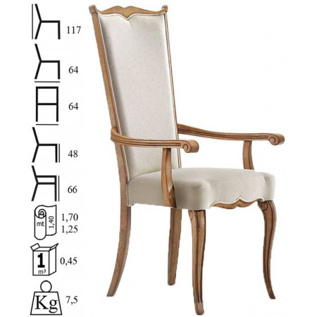 069C  Beech wood raw or finished armchair