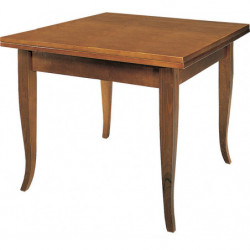 202E Folding table, tanganica veneered  top, walnut, cherry, matt white finished