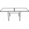 202T Raw or finished folding table with tanganika veenered top, finishing to choice