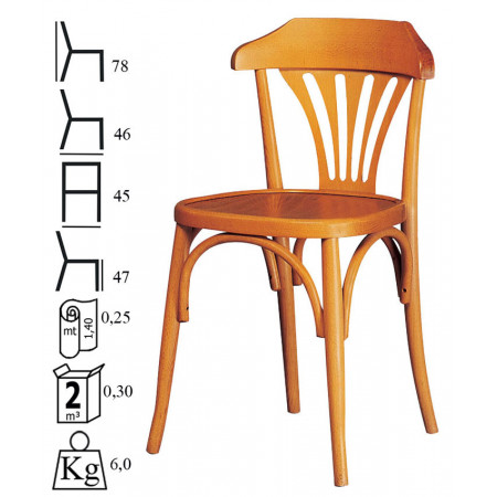 164  Raw or finished beech wood chair, finishing to choice