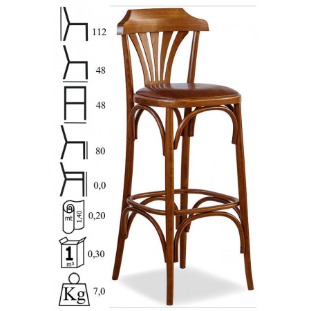 164SG  Raw or finished beech wood stool, finishing to choice