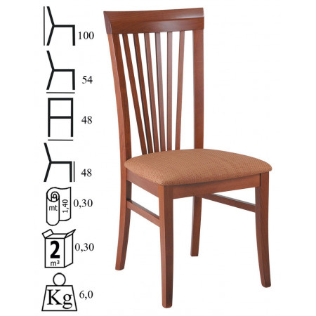 166  Raw or finished beech wood chair, finishing to choice