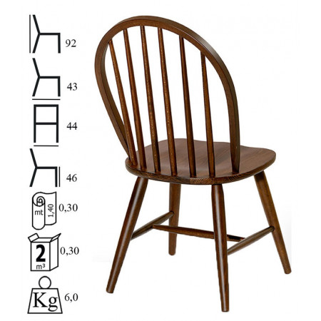 170  Raw or finished beech wood chair, finishing to choice