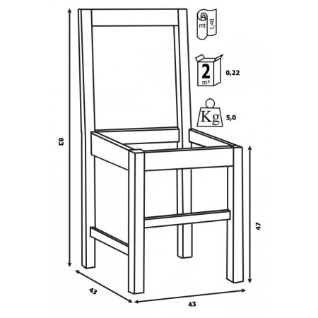 155 Beech wood chair straw seat