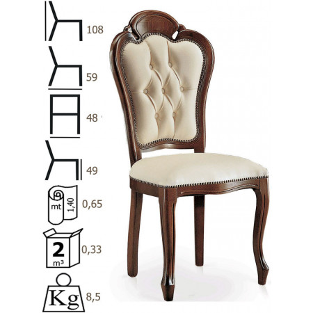 081 Sedia in faggio grezza o finita, finiture a scelta