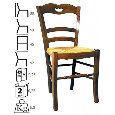 409  Sedia in faggio grezza o finita, finiture a scelta