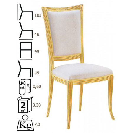 416  Sedia in faggio grezza o finita, finiture a scelta