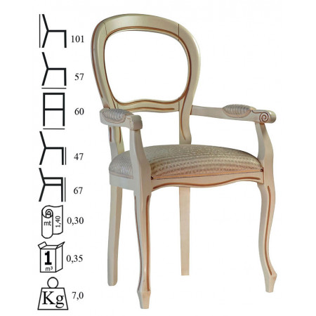 419C  Sedia capotavola in faggio grezza o finita, finiture a scelta