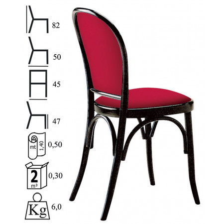 433T  Sedia in faggio grezza o finita, finiture a scelta