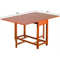 238 Tavolo/consolle con piano apribile, finito naturale o noce