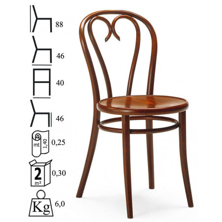 436   Sedia in faggio grezza o finita, finiture a scelta