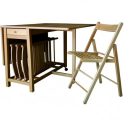 238 Tavolo/consolle con piano apribile, finito naturale o noce