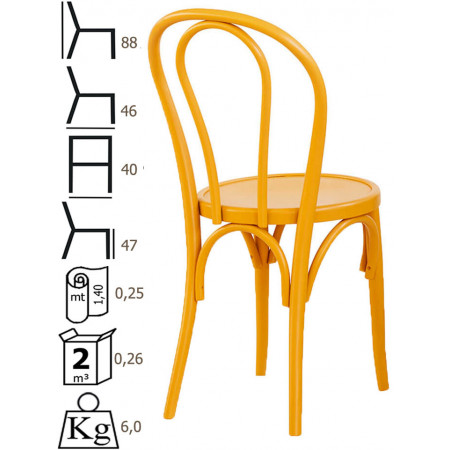430/A  Sedia in faggio grezza o finita, finiture a scelta