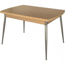 243 Extending table melamine veneered top, natural or cherry finished