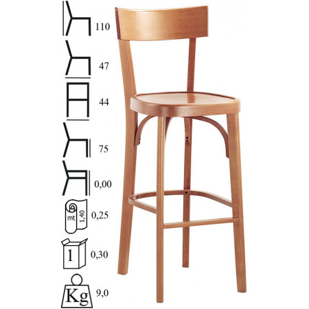 441SG  Sgabello in faggio grezzo o finito, finiture a scelta