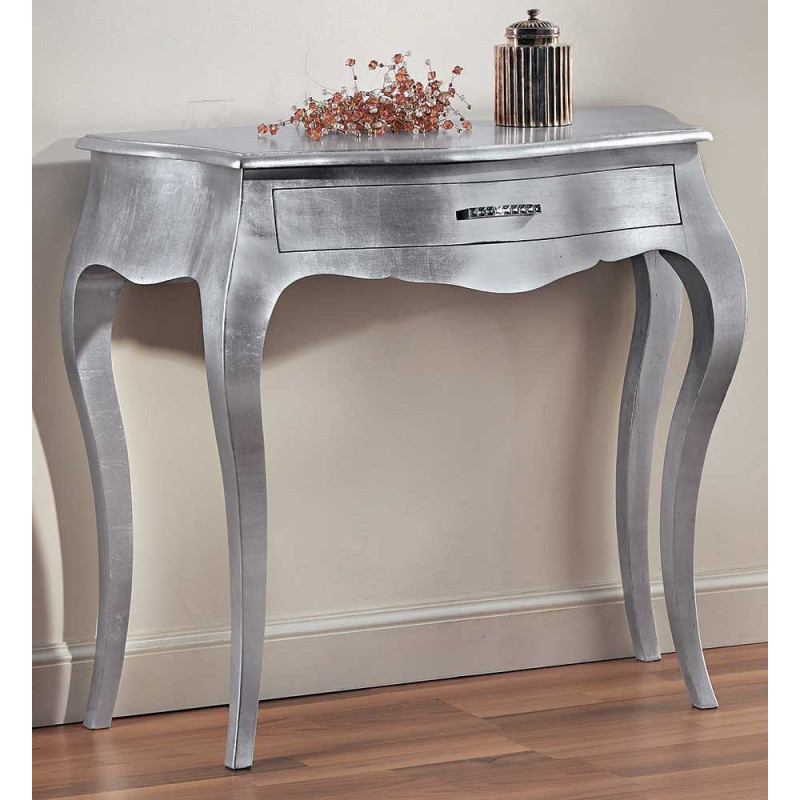 2582 Consolle 1 cassetto sagomata grezza o finita, finiture a scelta