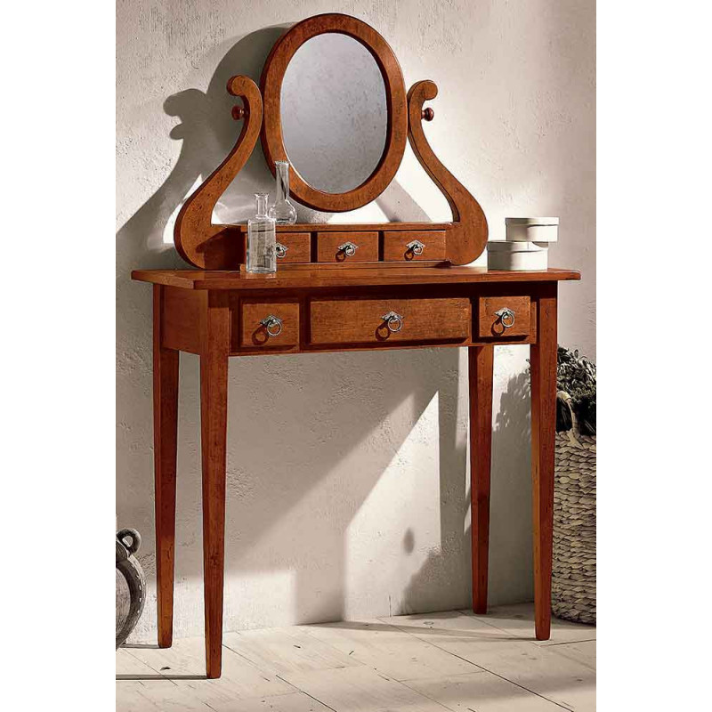 2586 Scrittoio a muro con 6 cassetti grezzo o finito, finiture a scelta