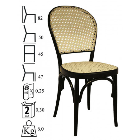 444 Sedia in faggio grezza o finita, finiture a scelta