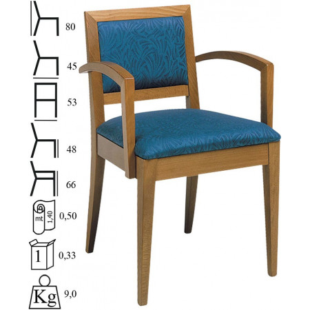 458C  Sedia capotavola in faggio grezza o finita, finiture a scelta
