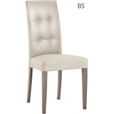 468B Sedia in faggio trapuntata con bottoni 5 colori