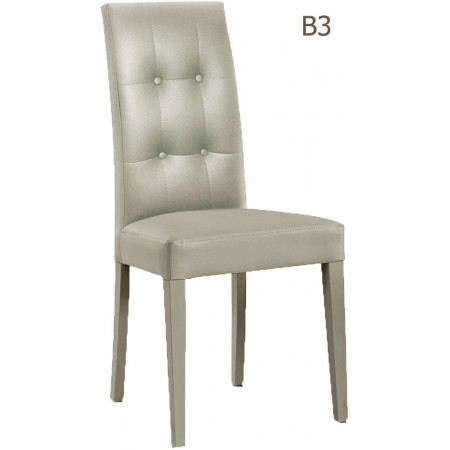 468B Sedia in faggio trapuntata con bottoni 5 colori