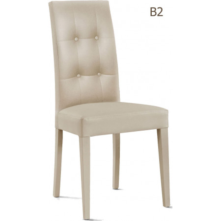 468B Sedia in faggio trapuntata con bottoni 5 colori