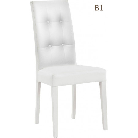 468B Sedia in faggio trapuntata con bottoni 5 colori