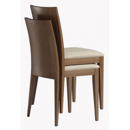 542/I  Sedia impilabile in faggio grezza o finita, finiture a scelta