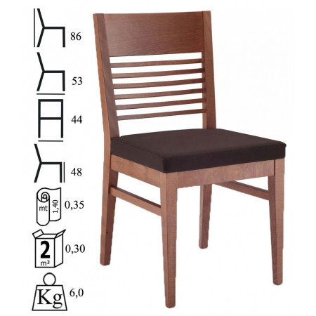 546  Sedia in faggio grezza o finita, finiture a scelta