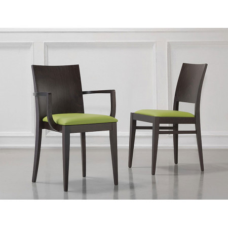 542C  Sedia capotavola in faggio grezza o finita, finiture a scelta