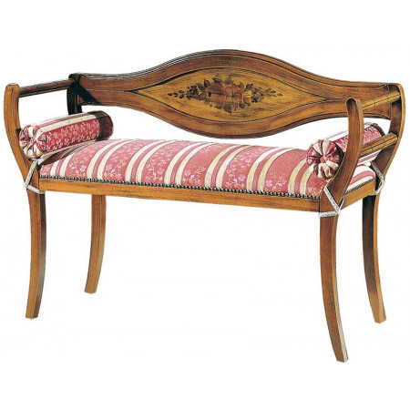 578D  Divanetto in faggio grezzo o finito, finiture a scelta