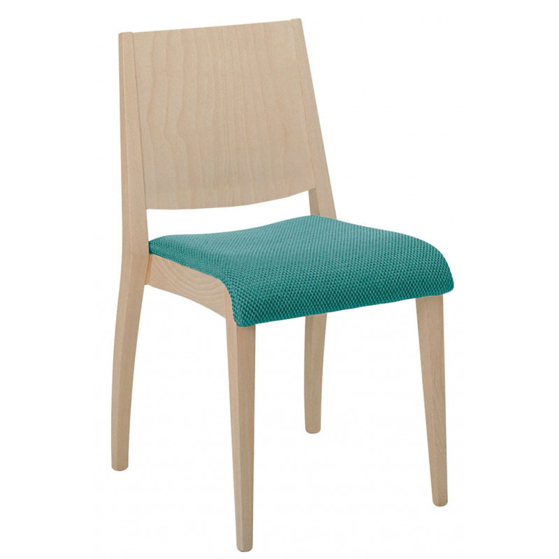 587/LT  Sedia impilabile in faggio grezza o finita, finiture a scelta