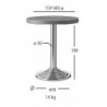 BT259 Chromed, stainless, or black steel table base, max cm 80 top