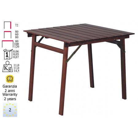 681T Tavolo chiudibile in faggio finito naturale o noce