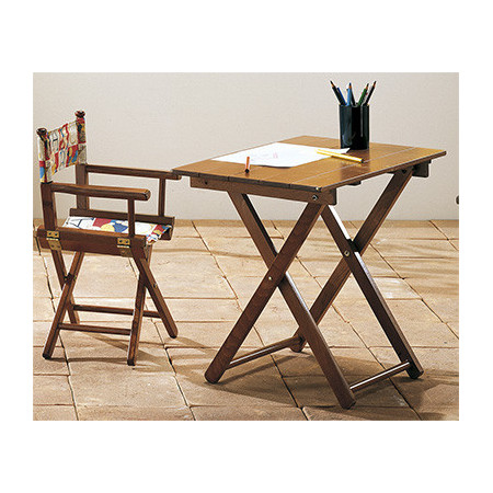 758T  Tavolo baby chiudibile in faggio finito naturale o noce