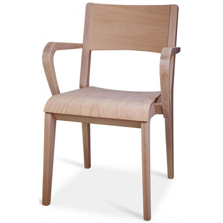 812L  Sedia impilabile in faggio grezza o finita, finiture a scelta