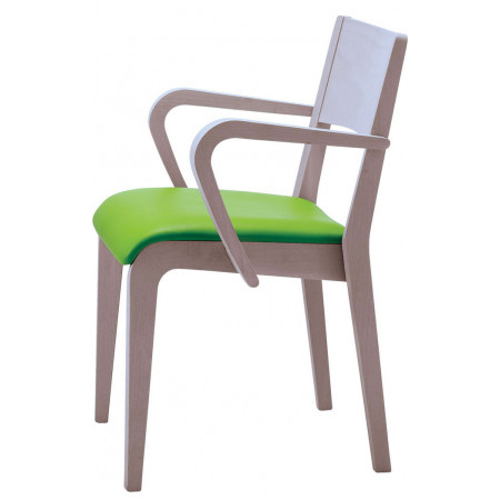 812LTC  Sedia capotavola impilabile in faggio grezza o finita, finiture a scelta