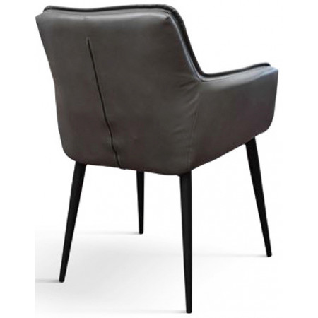 961  Poltroncina tappezzata ecopelle grigia o beige