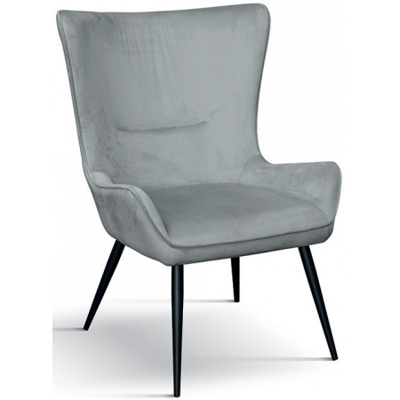 962  Poltrona tappezzata in velluto grigio