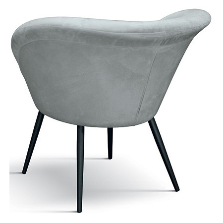 963  Poltrona tappezzata in velluto grigio