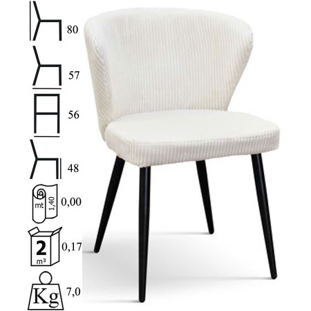 968  Sedia tappezzata in velluto 4 colori