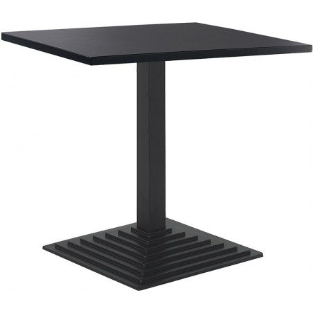 272T Black cast iron table base, HPL cm 80 top