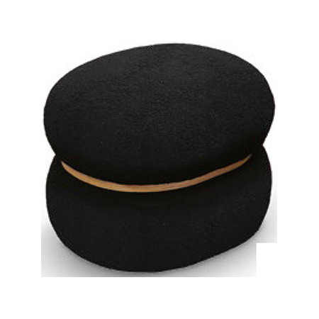 983  Pouf rettangolare tappezzato con pelliccia di pecora bianca o nera