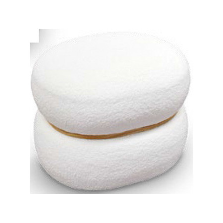 983  Pouf rettangolare tappezzato con pelliccia di pecora bianca o nera