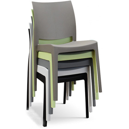 986  Sedia impilabile, struttura in polipropilene 8 colori